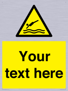 Custom Warning diving area